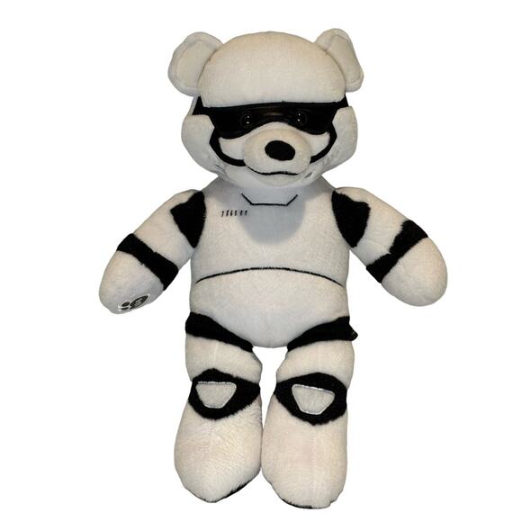 Build-A-Bear Star Wars Stormtrooper Bear, White and Black, EUC - Picture 1 of 3